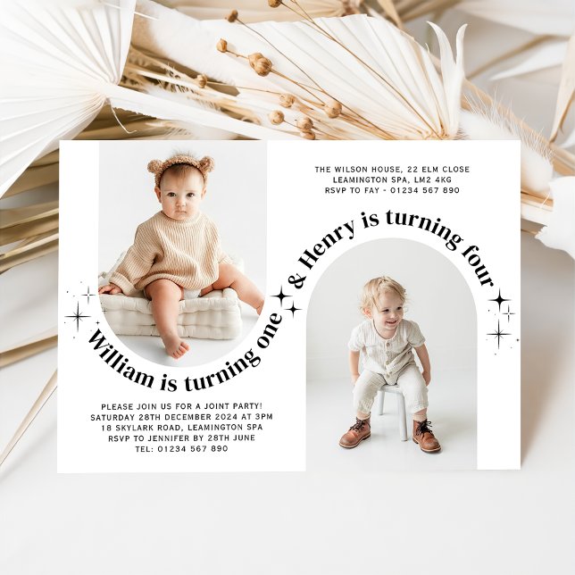 Triple Joint Landscape Foto Einladung zum Geburtst (Von Creator hochgeladen)