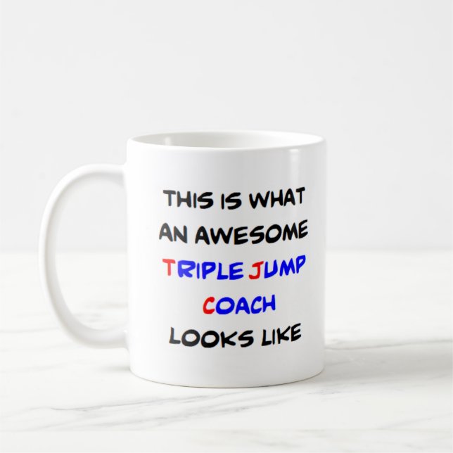 Triple-Jump-Coach, phantastisch Kaffeetasse (Links)