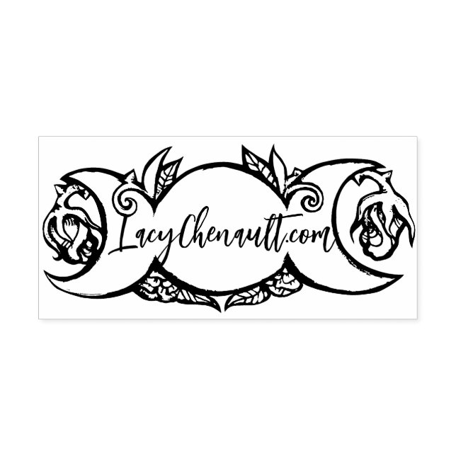 Triple Moon Bloom Heide wiccan Symbol Mondkind Permastempel (Design)