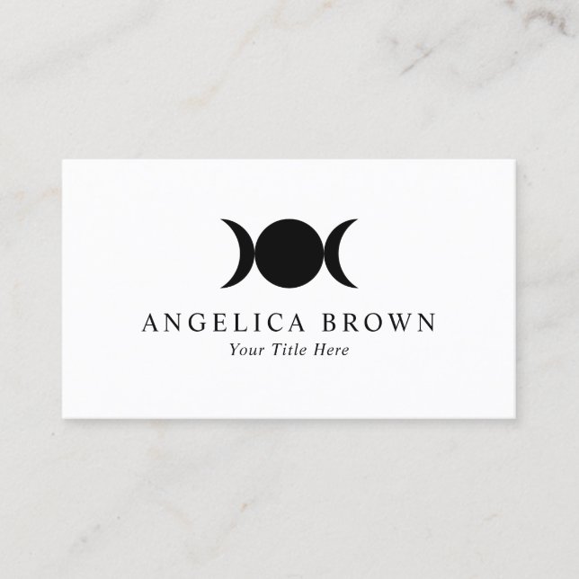 Triple Moon Business Card Visitenkarte (Vorderseite)