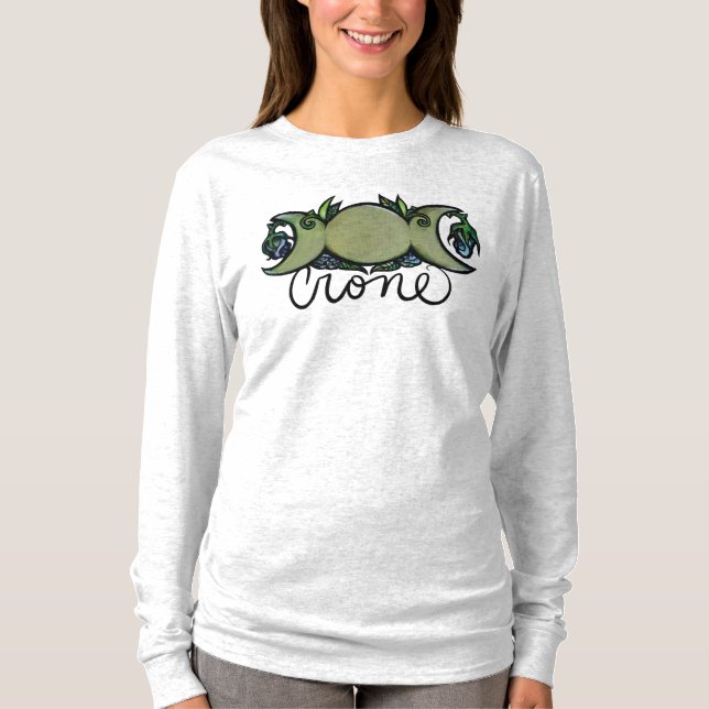 Triple Moon Crone Goddess Pagan Art T-Shirt (Vorderseite)