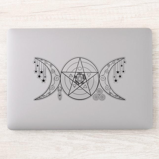 Triple Moon Goddess Aufkleber (Computer)