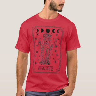 Triple Moon Goddess Hecate Tarot Card Wiccan Pagan T-Shirt