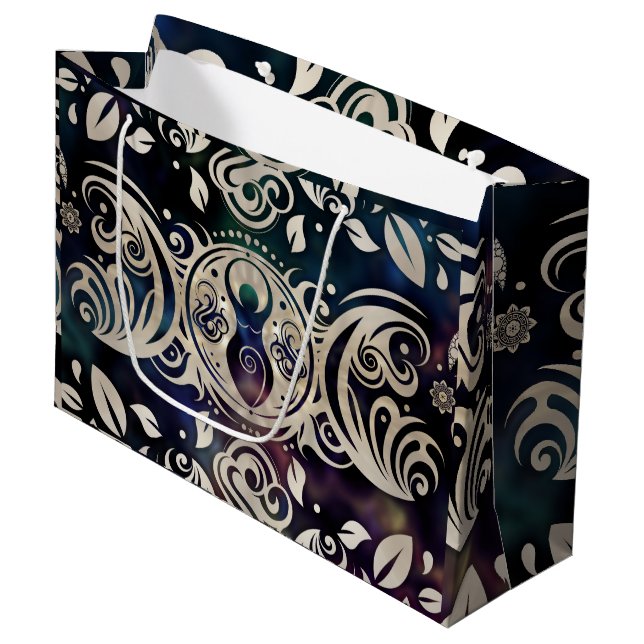 Triple Moon Goddess Moonlight lila #1 Große Geschenktüte (Vorderseite Schrägansicht)