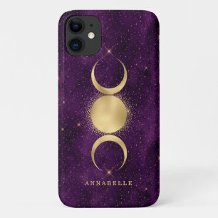 Triple Moon Lila Starry Sky Personalisiert Case-Mate iPhone Hülle