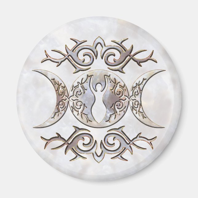Triple Moon Moonstone Magnet (Vorne)