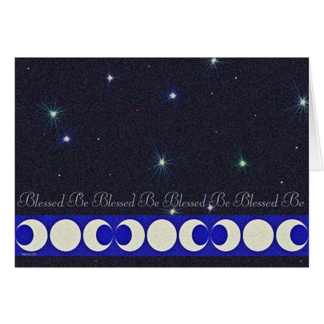 Triple Moon Pagan gesegnet sein Heiden Segnungen (Vorderseite (Horizontal))