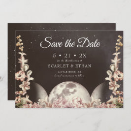 Triple Moon Phase Boho Blumenhandfasts Save The Date
