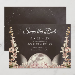 Triple Moon Phase Boho Blumenhandfasts Save The Date