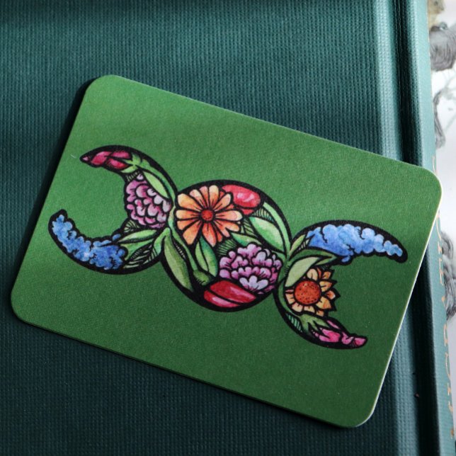 Triple Moon Symbol Bloom Mitteilungskarte (Von Creator hochgeladen)