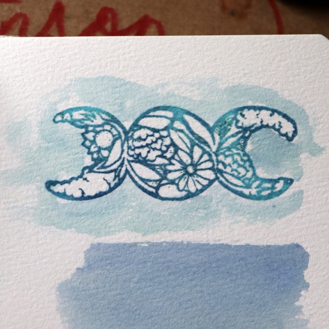 Triple Moon Symbol Garden Bloom Gummistempel (Von Creator hochgeladen)