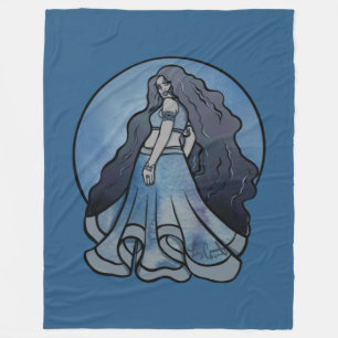 Triple Moon Symbol Wicca Goddess Fleecedecke