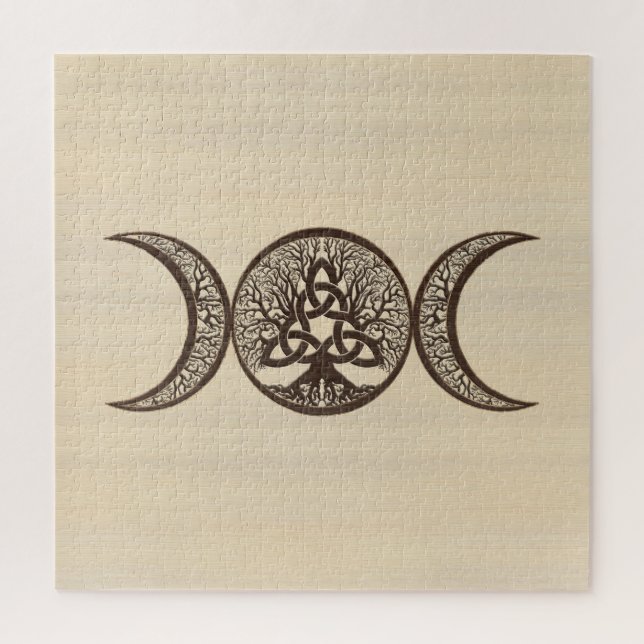 Triple Moon Tree of Life Triquetra (Vertikal)