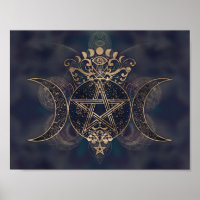 Triple Moon - Triple Goddess Gold und Purple