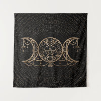 Triple Moon - Triple Goddess Gold und Schwarz