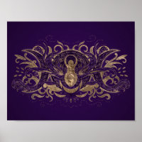 Triple Moon - Triple Goddess Lila und Gold