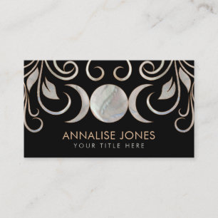Triple Moon - Triple Goddess Mother of Pearl Visitenkarte