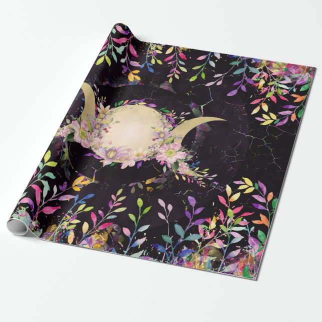Triple Moon - Triple Goddess - Wasserfarbe Geschenkpapier (Ungerollt)