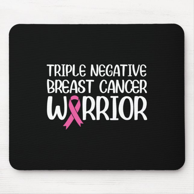 Triple Negative Breast Cancer Awareness Warrior Pi Mousepad (Vorne)