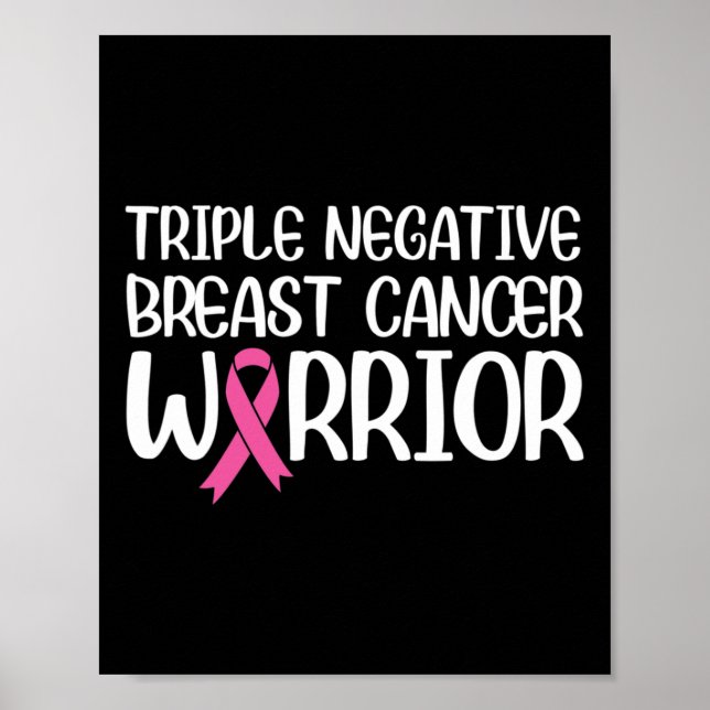 Triple Negative Breast Cancer Awareness Warrior Pi Poster (Vorne)