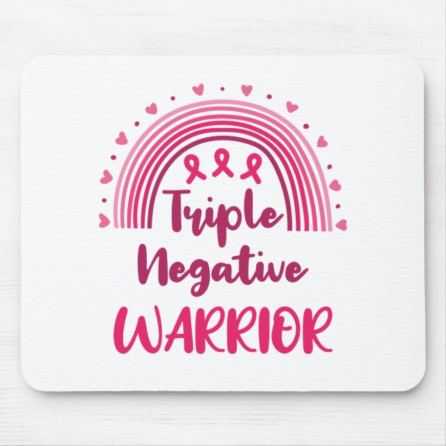 Triple Negative Krieger Brustkrebs Rainbow Mousepad (Vorne)