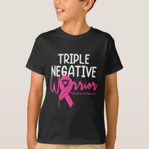 Triple Negative Krieger rosa Ribbon Brustkrebs T-Shirt