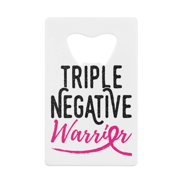Triple Negative Survivor Brustkrebs Bewusstsein Geldbeutel Flaschenöffner (Vorderseite)