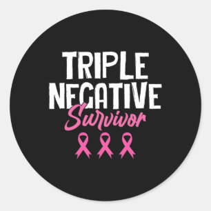 Triple Negative Survivor Brustkrebs Bewusstsein P Runder Aufkleber
