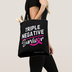 Triple Negative Survivor Brustkrebs Bewusstsein Tasche