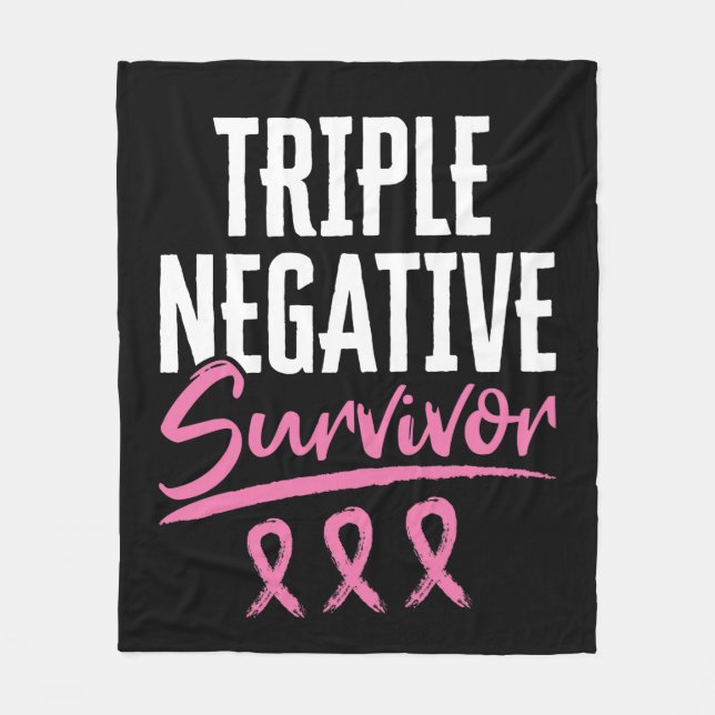 Triple Negative Survivor Brustkrebs TNBC Fleecedecke (Vorderseite)