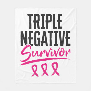 Triple Negative Survivor TNBC Brustkrebs Fleecedecke