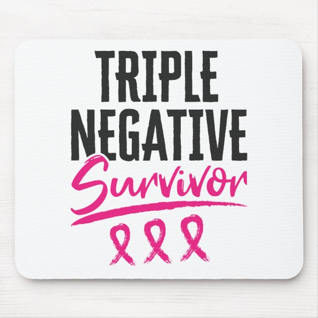 Triple Negative Survivor TNBC Brustkrebs Mousepad (Vorne)