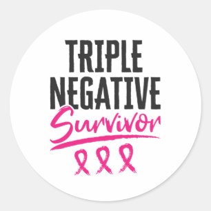 Triple Negative Survivor TNBC Brustkrebs Runder Aufkleber