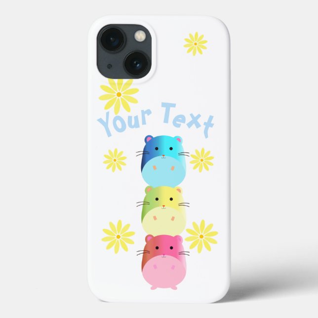 Triple Niedlich Kawaii Hamsters Custom Case-Mate i iPhone Hülle (Rückseite)