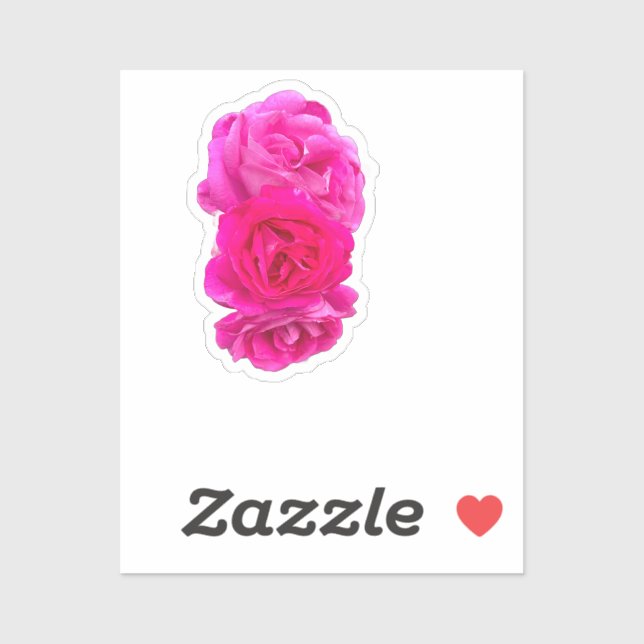 Triple Pink Roses  Aufkleber (Blatt)