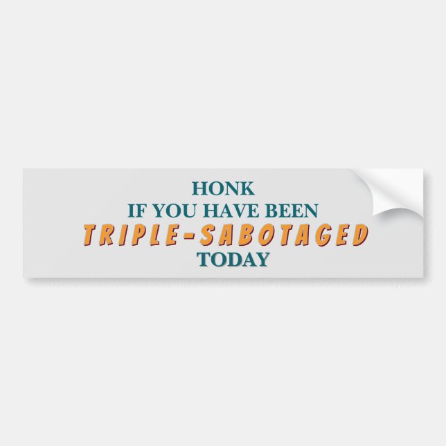 Triple Sabotage Bumper Dticker Autoaufkleber (Vorne)