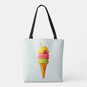 Triple Scoop Delight - Ice Cream All-over Tote Bag Tasche