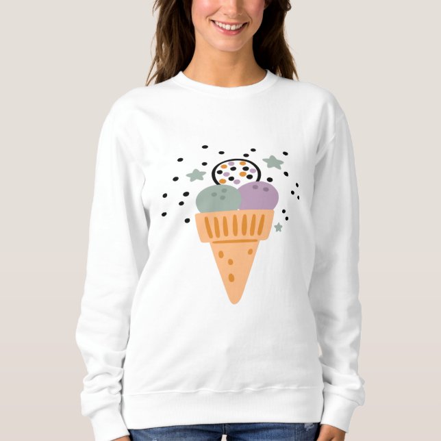 Triple Scoop Rainbow Ice Creme Sweatshirt (Vorderseite)
