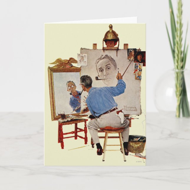 Triple Self-Portrait Karte (Vorderseite)