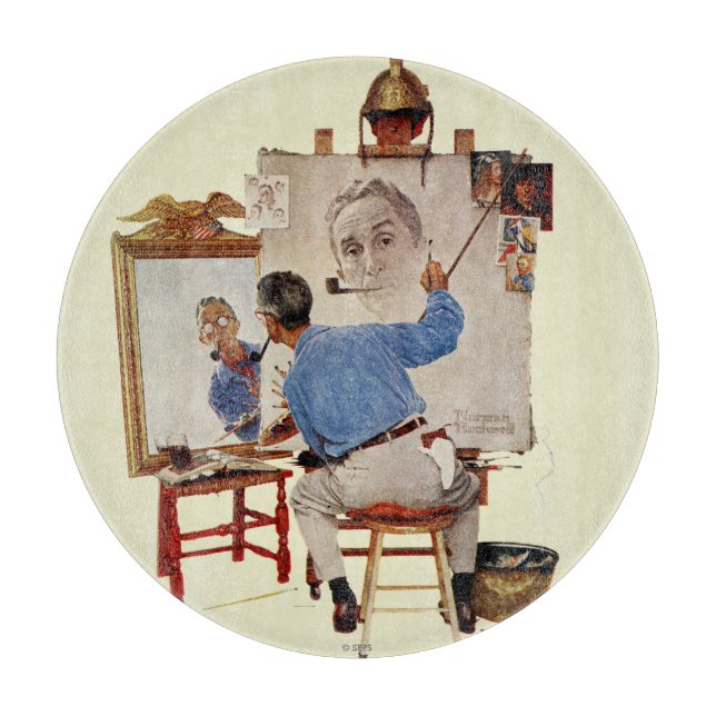 Triple Self-Portrait Schneidebrett (Vorderseite)