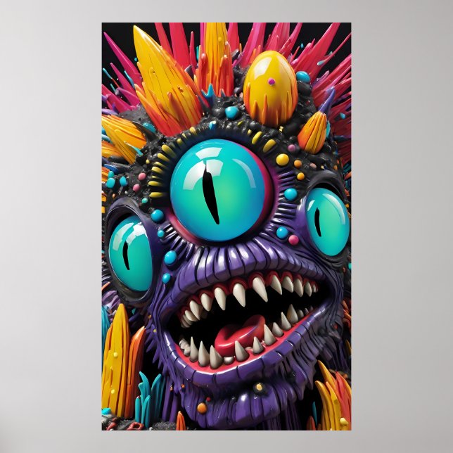 Triple-Sighted Troublemaker - Ken Gage Art Poster (Vorne)