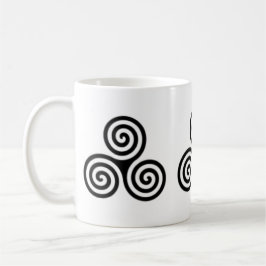 Triple Spiral Celtic Design Tasse