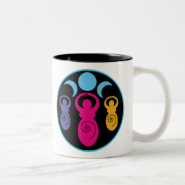 Triple Spiral Goddess Zweifarbige Tasse