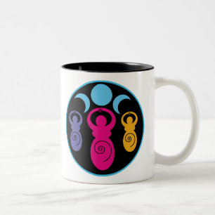 Triple Spiral Goddess Zweifarbige Tasse