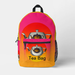 Triple Teapots Teebeutel Pink Gelbe Funny Rucksack
