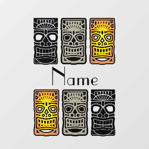 Triple Tiki Skulpturen Thunder_Cove Fensteraufkleber