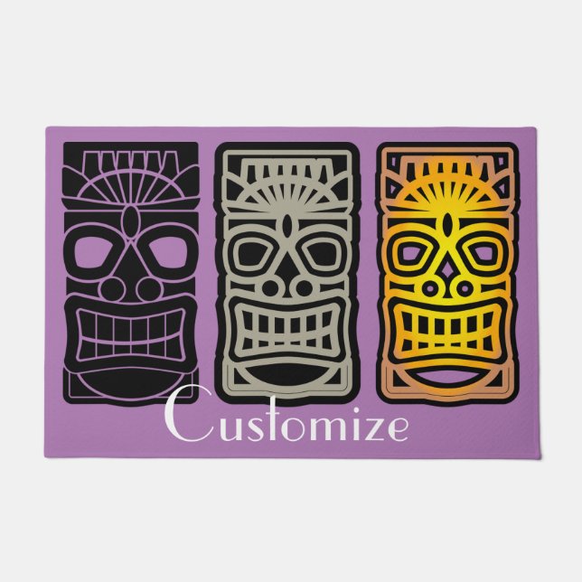 Triple Tiki Skulpturen Thunder_Cove Fußmatte (Vorderseite)