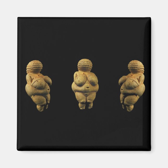Triple Venus von Willendorf Magnet (Vorne)
