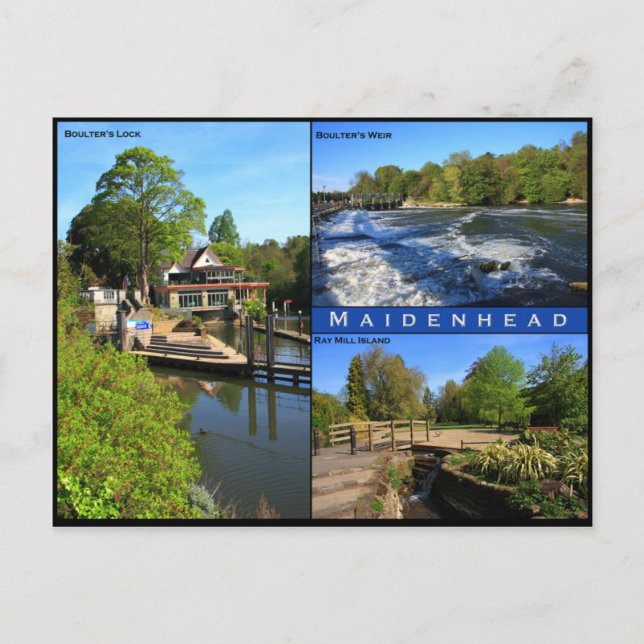 Triple View Postkarte von Maidenhead (Vorderseite)