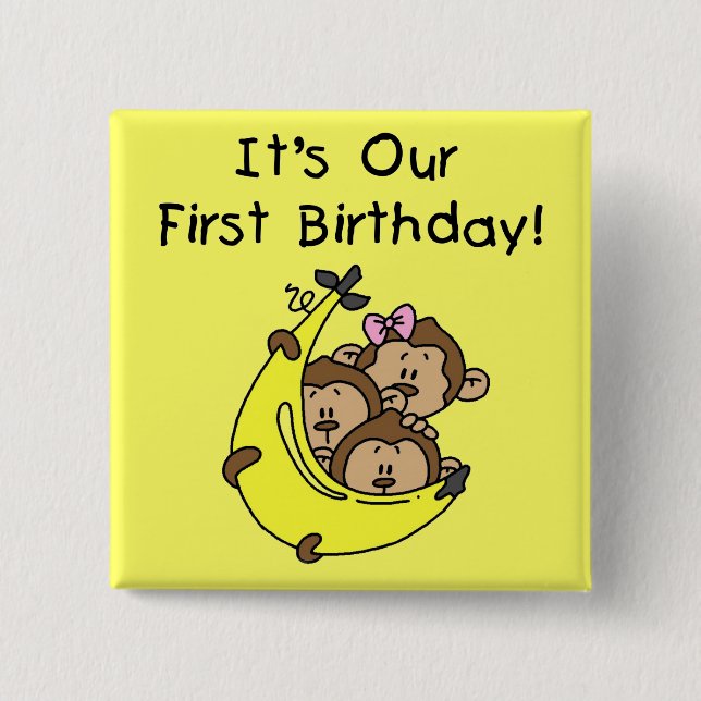 Triplets 1 - Zwei Jungs, ein Mädchen Button (Vorderseite)